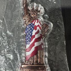 5oz .999 Fine Copper Statue Of Liberty Colorized 