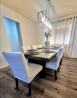 Dining table and chairs