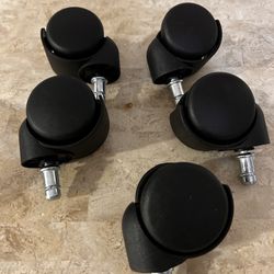 Set Of 5 Office Chair Wheels 