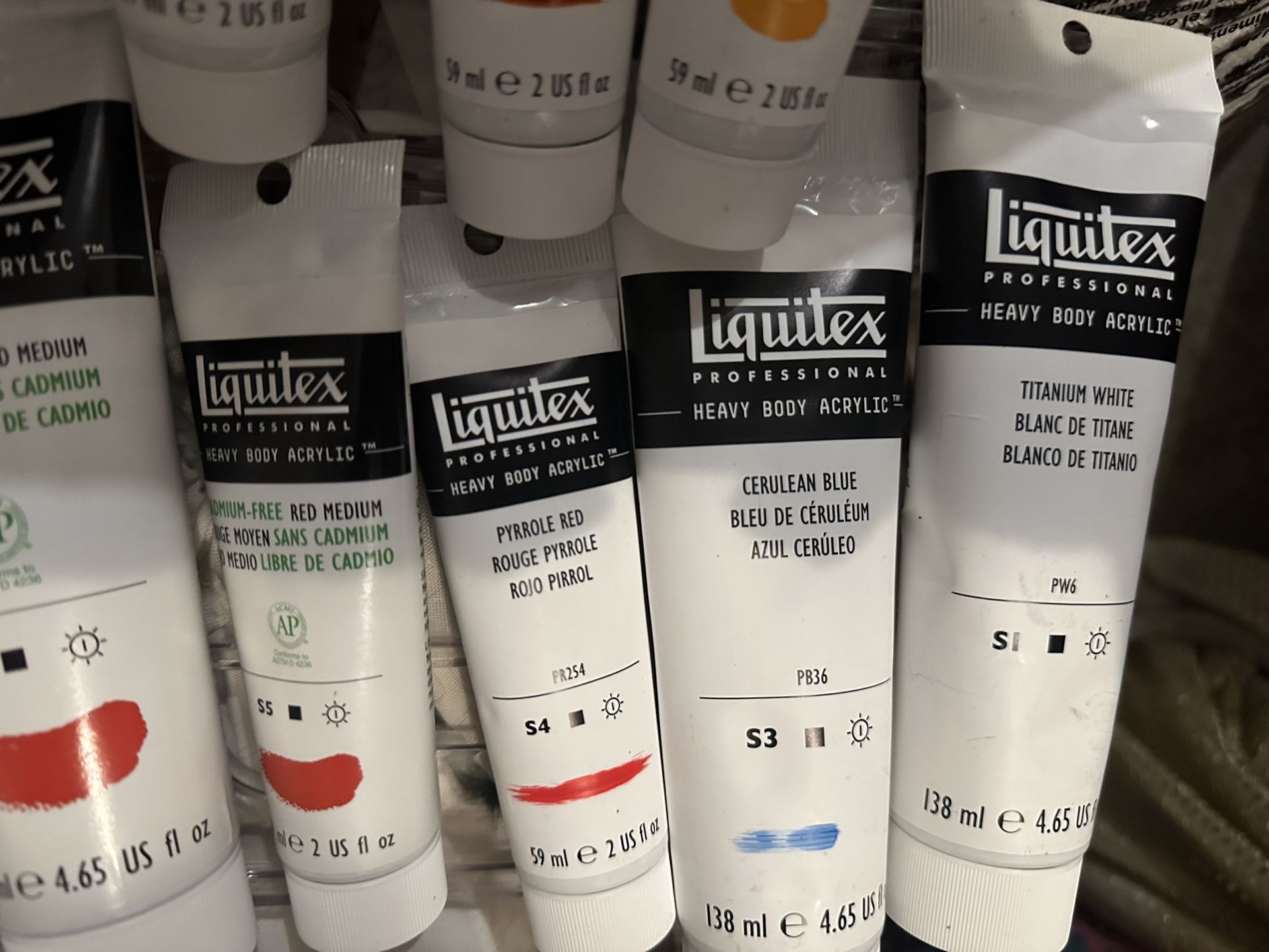 35 Liquitex Heavy Body Acrylics- New Never Opened