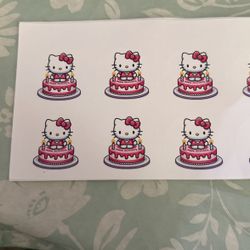 Hello Kitty Birthday Stickers 