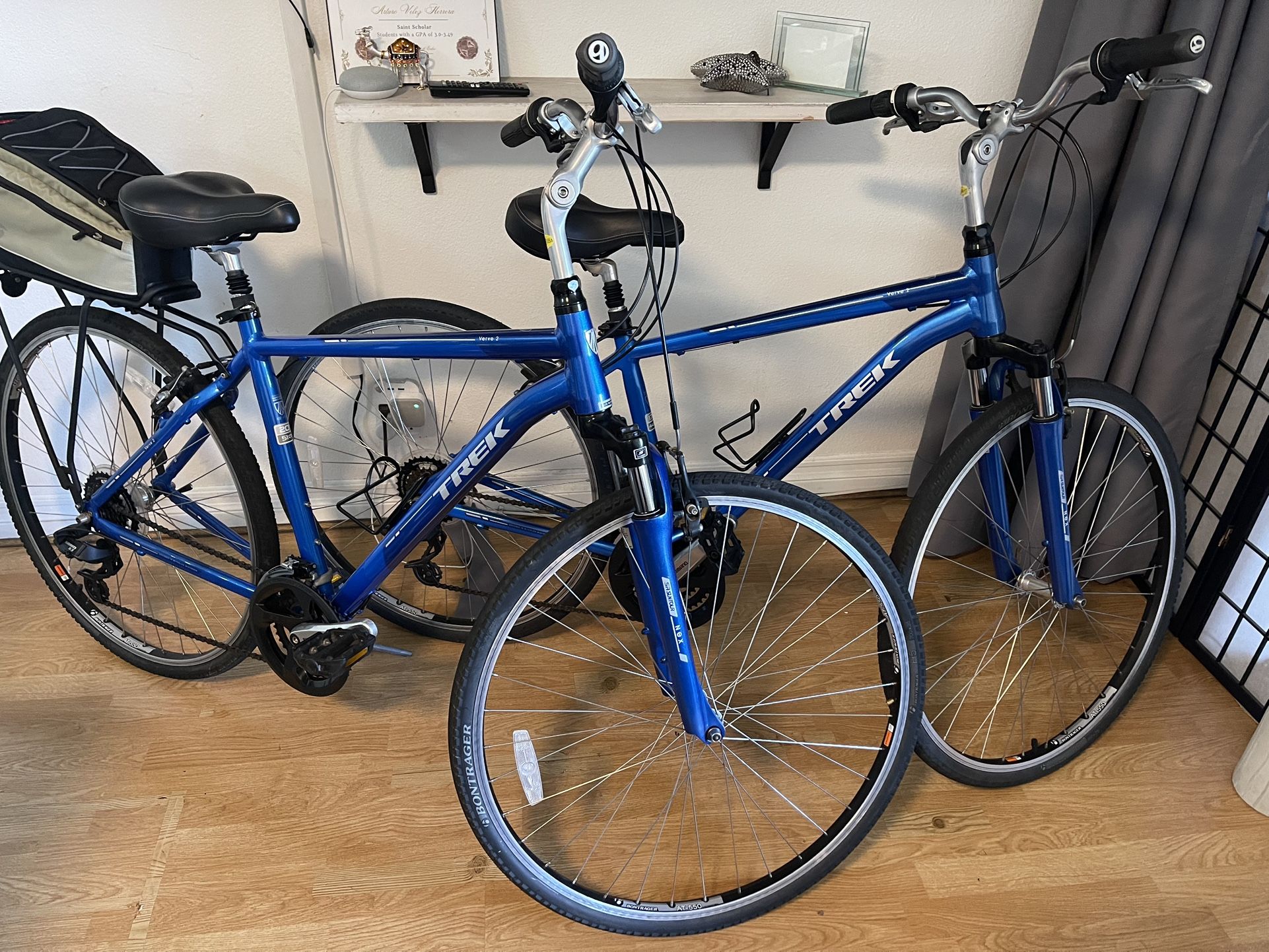 2 Bikes TREK Verve 2 Hybrid Bikes