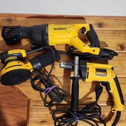 (3) Dewalt corded electric tool combo
