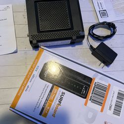 ARRIS SURFboard SBG10 DOCSIS 3.0 16 x 4 Gigabit Cable Modem & AC1600 Wi-Fi Router , Comcast Xfinity, Cox, Spectrum, 400 Mbps Max Internet Speeds  This