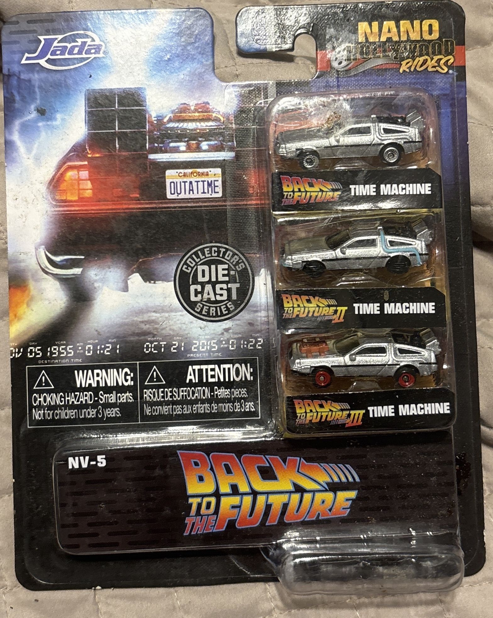 NEW Jada 31583 Back to the Future 3-Pack TIME MACHINE Nano Vehicle hollywood
