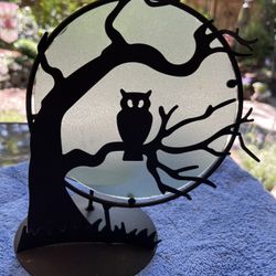 Halloween Spooky Owl Shine-through  Candle Holder