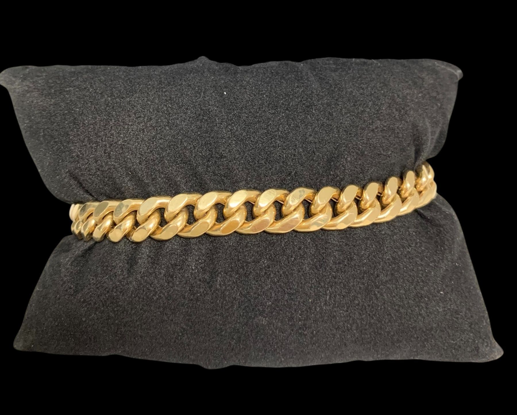 8" 8.5mm mens gold bracelet #31155