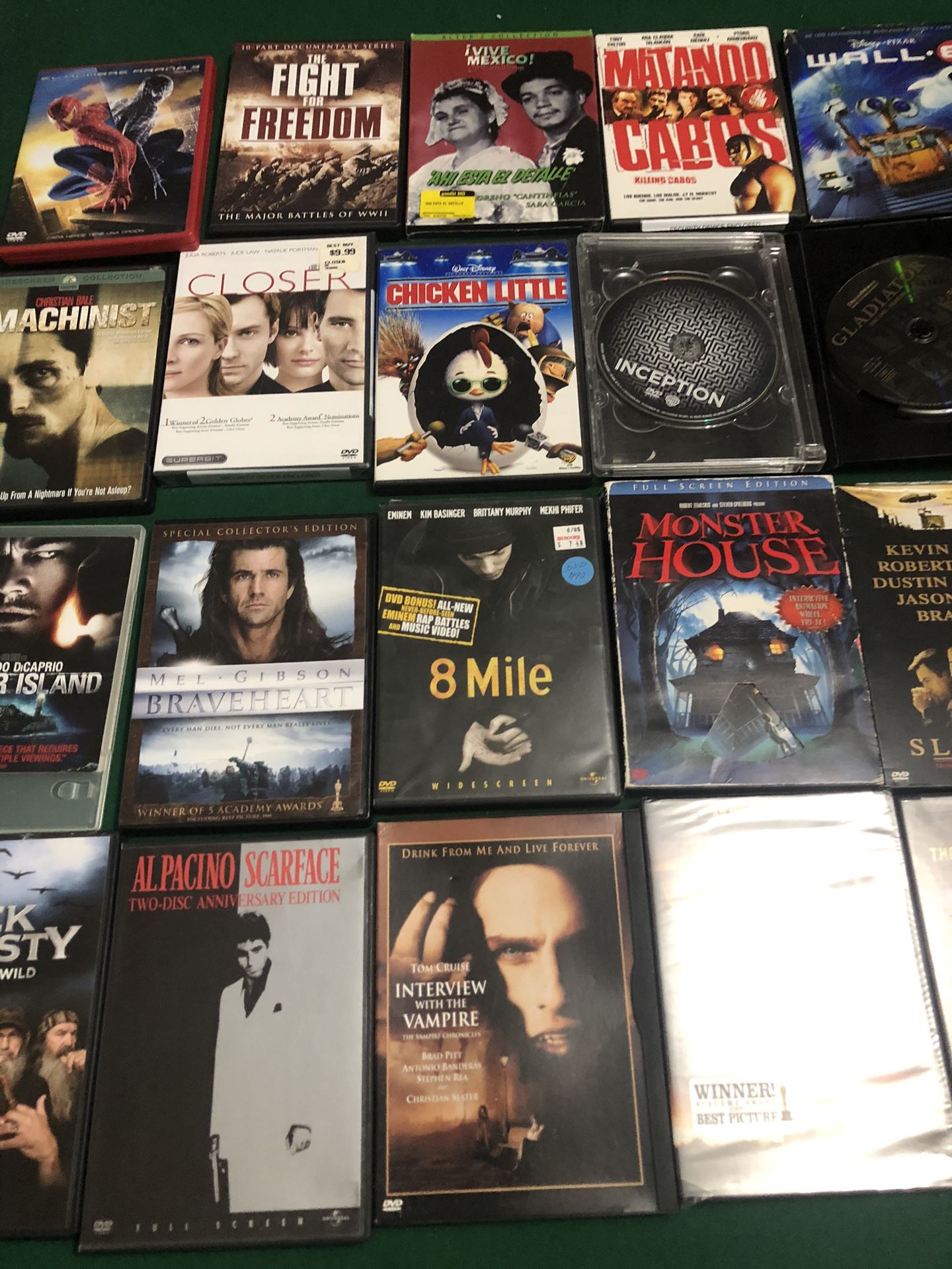 24 DVDs with 1 blu ray included