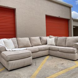 Beige Sectional Couch with Free Delivery!