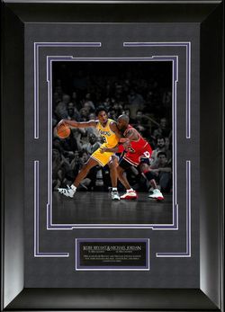 Kobe vs Jordan Rare Professional Framed Photo