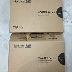 ViewSonic VA2409M 24 Inch IPS Full HD 1080p Monitor with Adaptive Sync, 100Hz, Thin Bezels, Eye Care, HDMI, VGA Inputs for Home and Office.