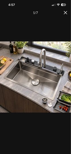 16-Gauge Black Stainless Steel 30 in. x 18 in. Drop-In Bar Sink with Pull-Out Faucet and Cutting Board