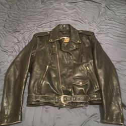 Harley Davidson 1960s Motorcycle Black Leather Jacket