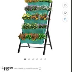  4 ft. Vertical Raised Garden Bed 5 Tier Planter Box Perfect to Grow Flowers, Vegetables, Herbs, for Outdoor and Indoor Gardening  