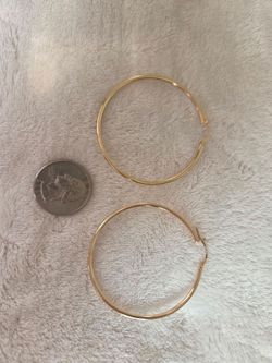 14k Yellow Gold Hoop Earrings
