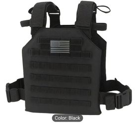 Tactical Light weight Vest W/O insert plates Unisex Adjustable  Outdoor Black