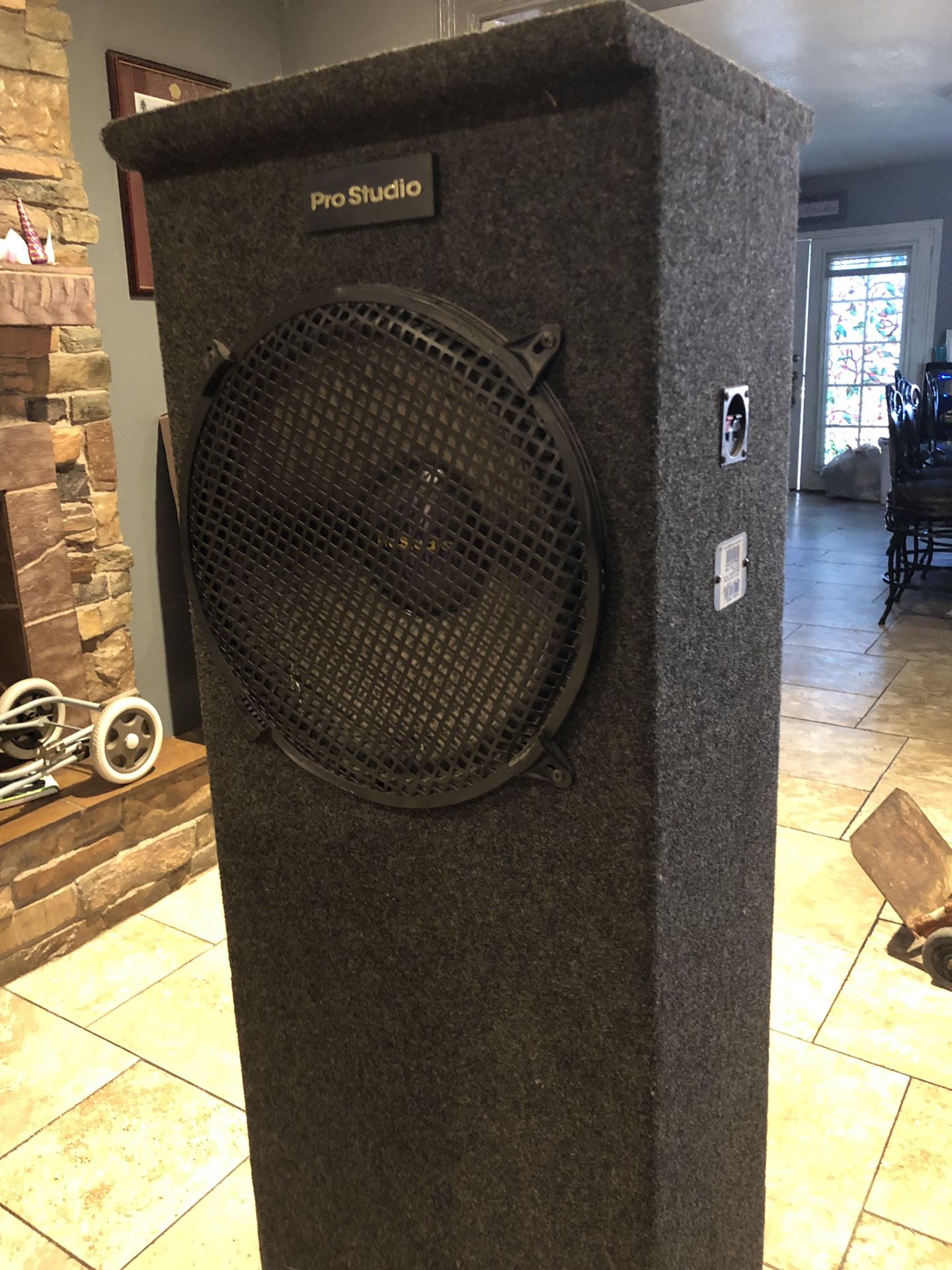 Pair HUGE Welton Carpeted Pro Studio 15'' Woofer Ps29r1 Home Stereo