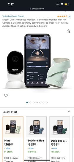 Owlet Dream Duo Baby Monitor