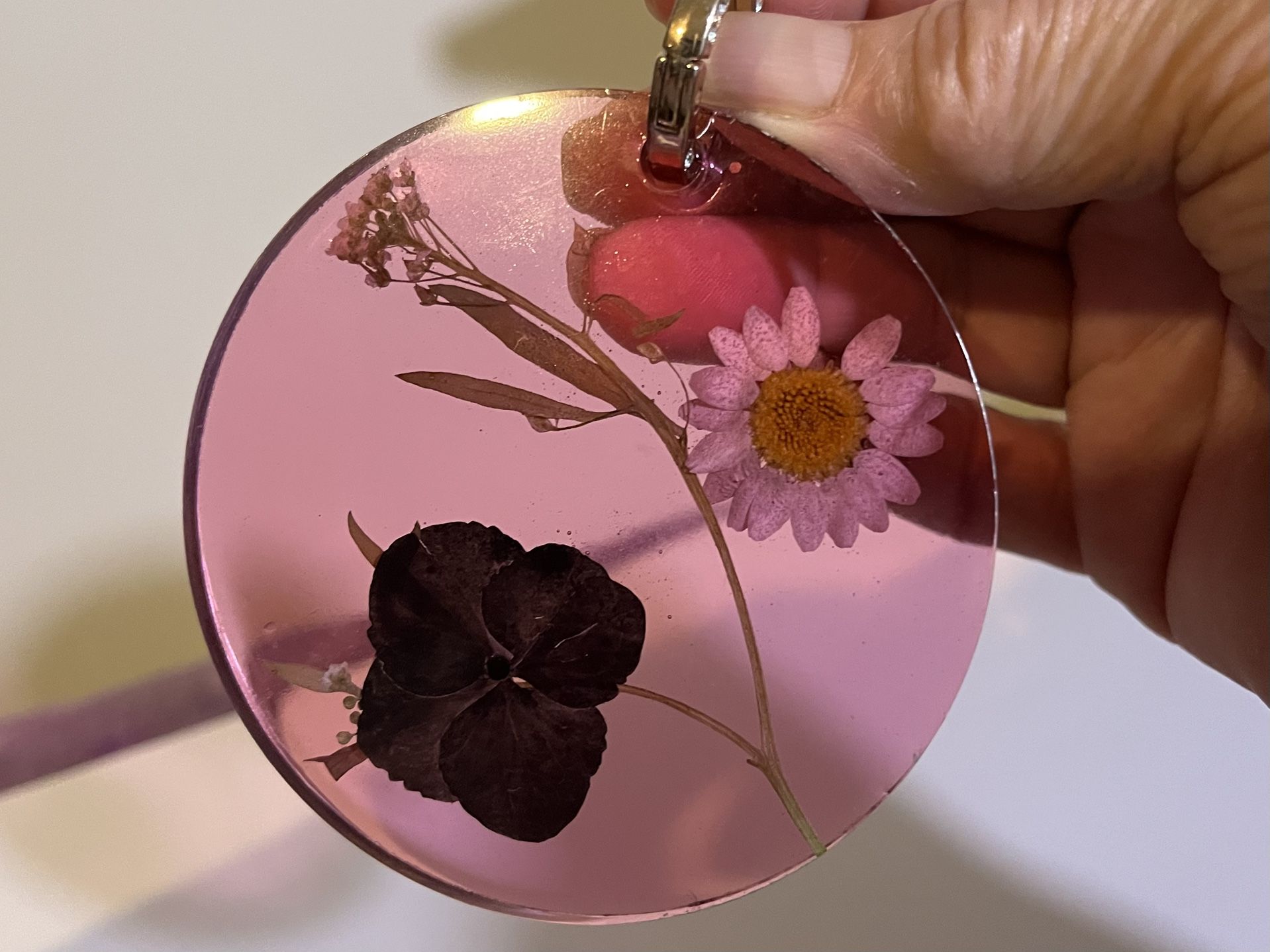 Wildflowers Resin Keychain