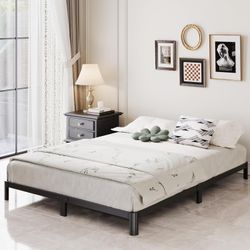 Queen Size Low Profile Bed Frame Heavy Duty Metal, 7-INCH High