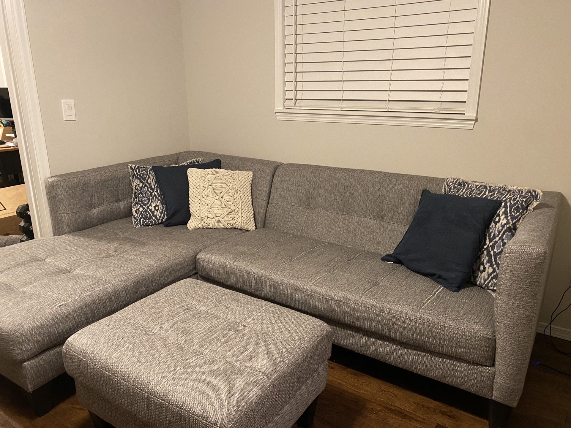 Ashley Furniture Sectional Couch and Ottoman 