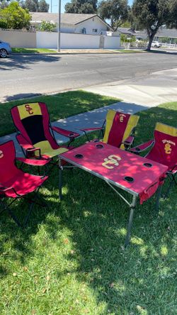 Camping chairs and table