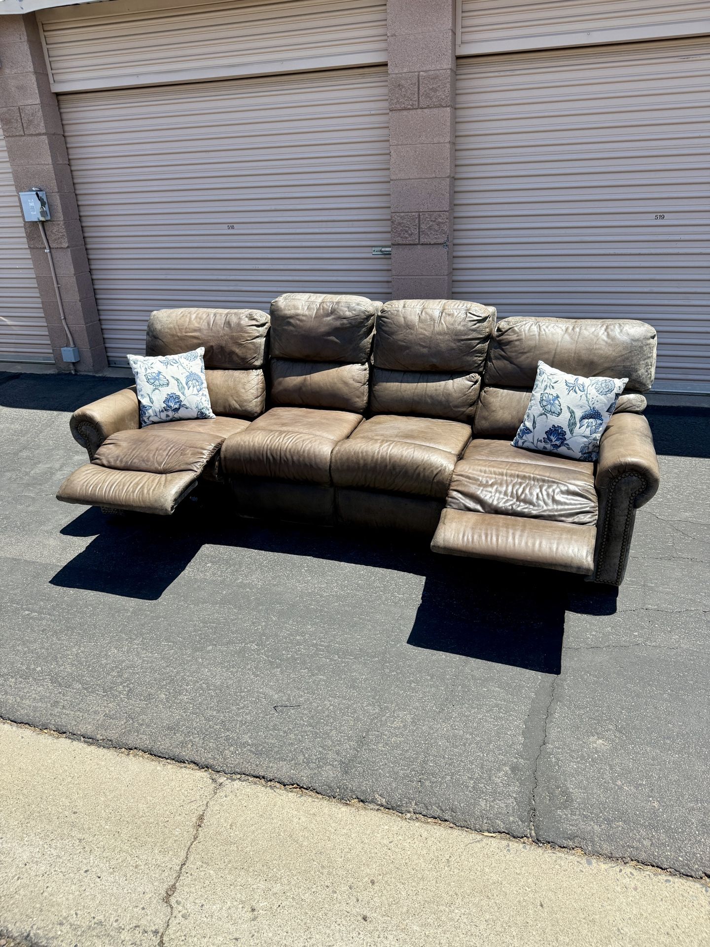Leather Recliner Couch