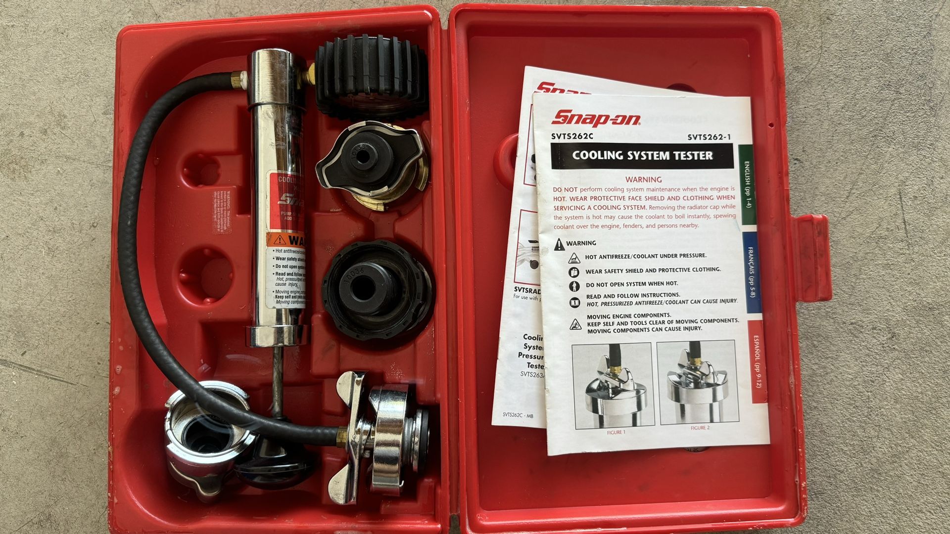 Snap On Cooling System Tester Plus 1 Adapter