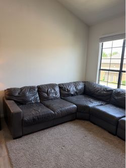Large Leather Sectional