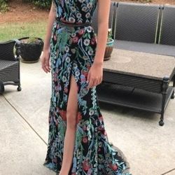 Mori Lee by Madeline Gardner Flower Dress for Special Occasion, Size 0