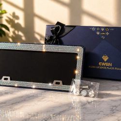 ✨ Bling License Plate Frame – Rhinestone Sparkle (New in Box)