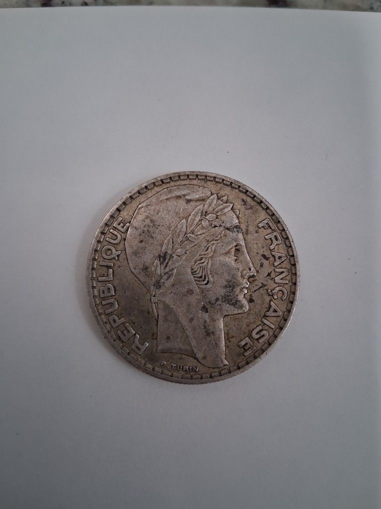 1933 20 Francs Silver Coin