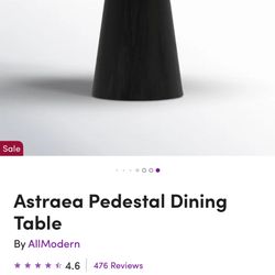 Round Black Wood Table 60”