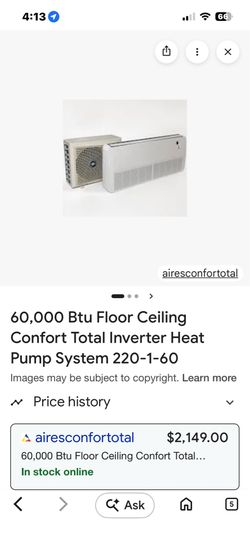 Air plus 60k btu ceiling or floor unit model NLCE-60/1
