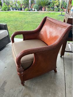 ETHAN ALLEN Palm Grove Rattan Chair