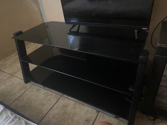 Black Glass TV Shelf