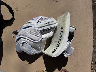 Bauer Supreme Goalie Glove and Blocker Set
