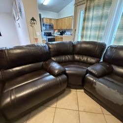 Faux leather Couch Set