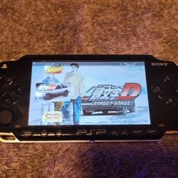 Playstation Psp 1000 Black Modded Video Game Console