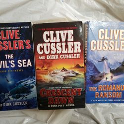 3 Paperback Books By Clive Cussler For Ssle 