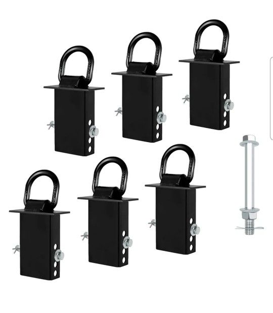 6-Pack 1/2" D-Ring Stake Pocket Tie Downs – 18,200 lbs Truck Trailer Anchor