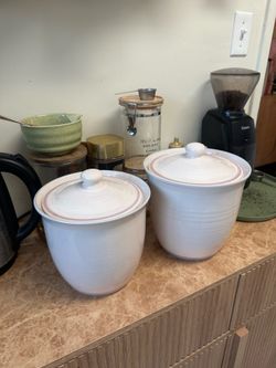 Vintage ceramic storage containers