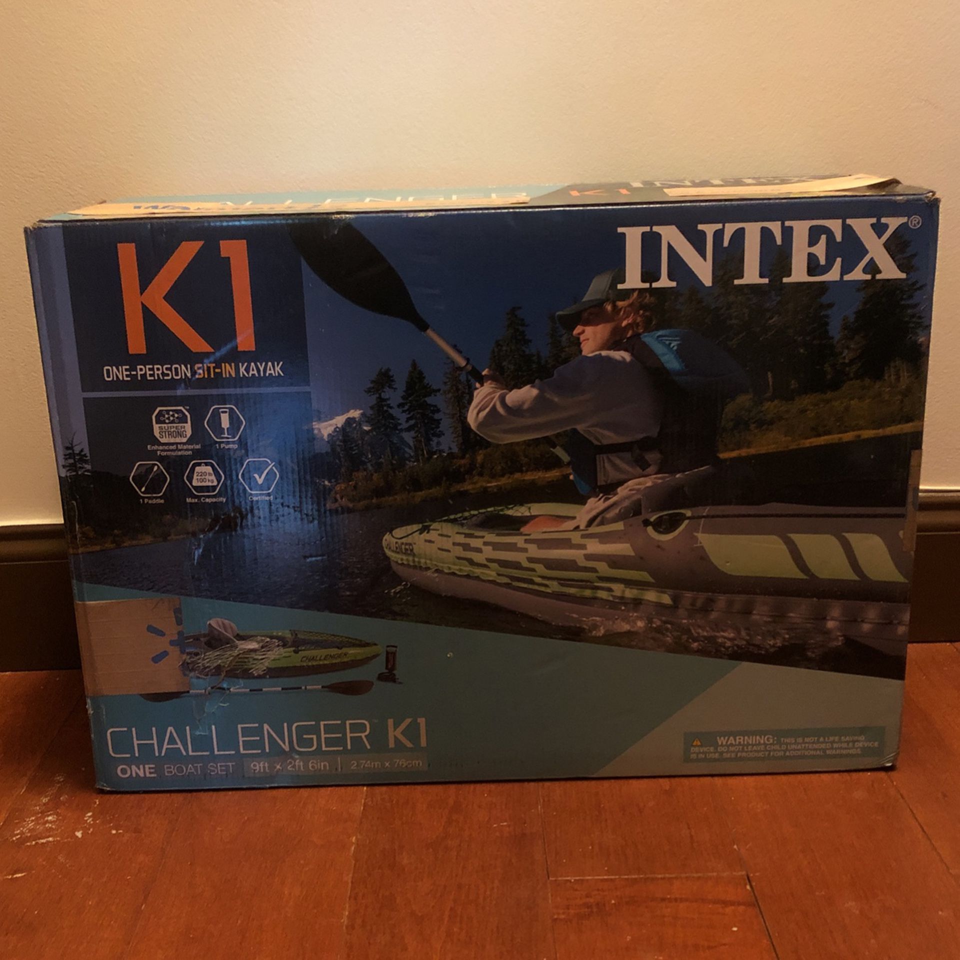 Photo Intex Challenger Kayak Inflatable Set With Aluminum Oars K1