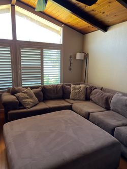Big Sectional Couch with huge ottoman