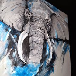 Self Painted Elephant Portrait