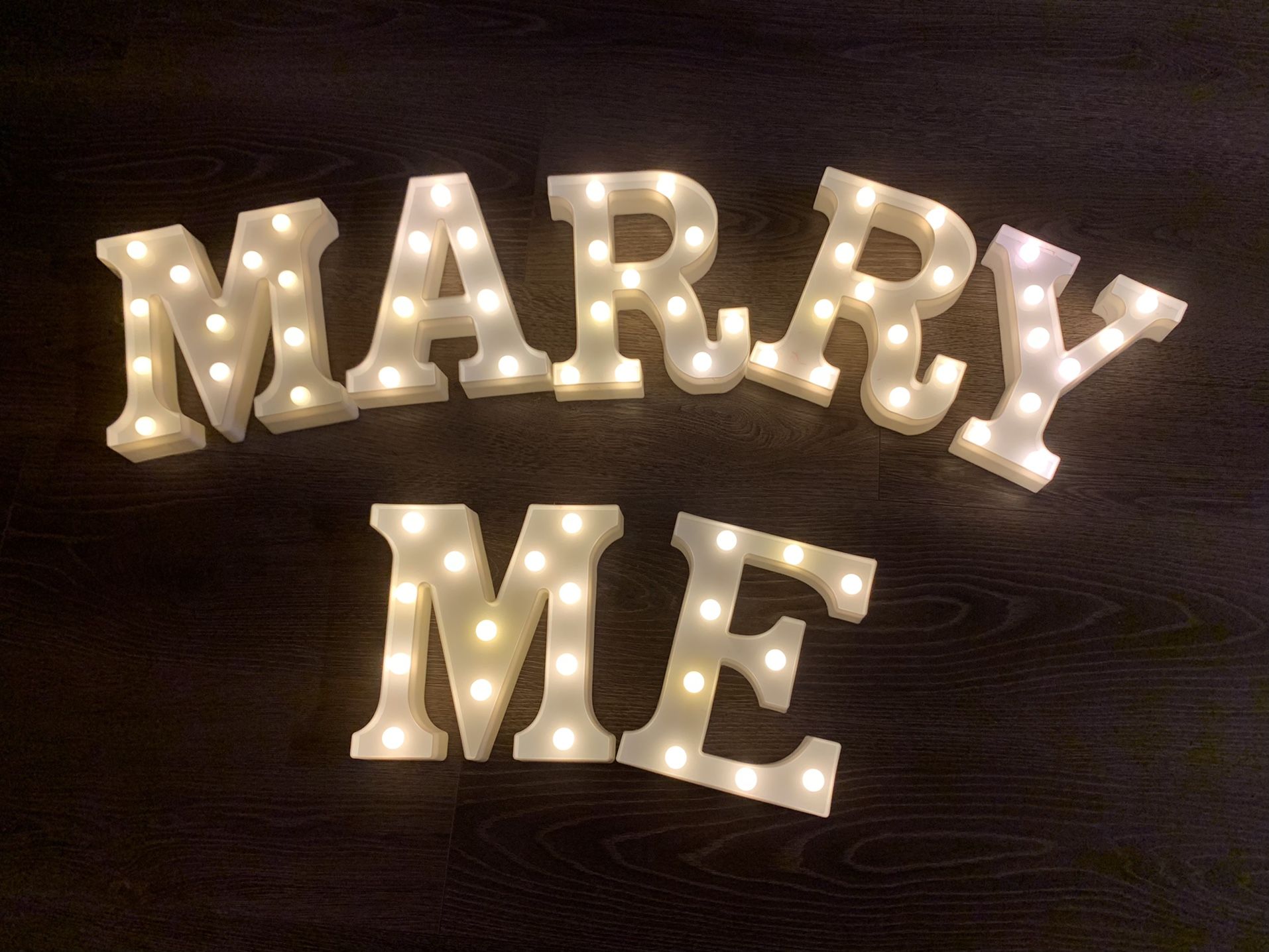 Marry Me Letters And Heart Candles