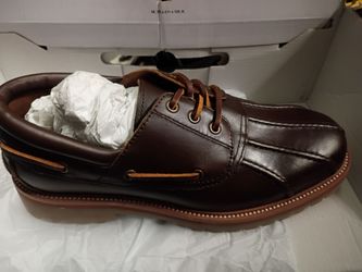 Brown Leather Boat Shoe