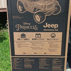 BRAND NEW!!!  FISHER-PRICE DISNEY PRINCESS JEEP 12 V. 