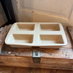 Pampered Chef Stoneware Mini Loaf Pan.