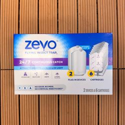 Zevo Flying Insect Trap 2-Pack with 6 Cartridges